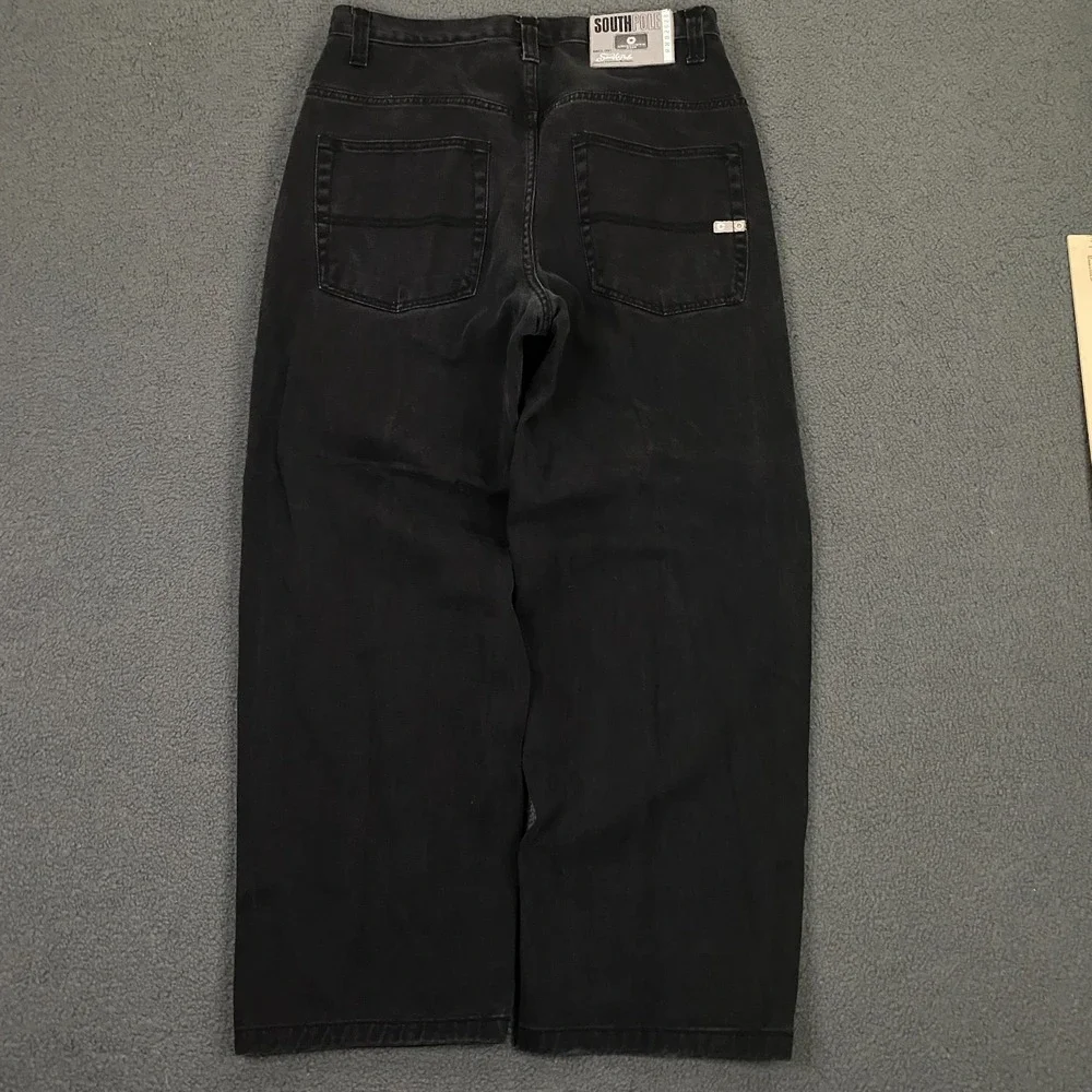 Vintage Y2K SouthPole Jeans FITS 32x30 Black Baggy Relaxed Skater Silver Tab